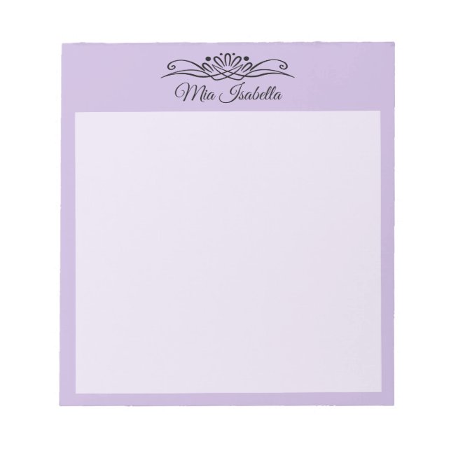 Bloc-notes classique violet doux couleur tendance (Devant)