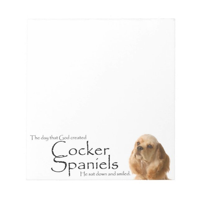 Bloc-notes Cocker Spaniel (Devant)