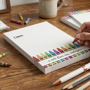 Bloc-notes coloré Crayon pour la reconnaissance de