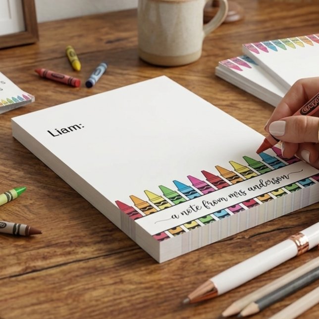 Bloc-notes coloré Crayon pour la reconnaissance de (Créateur téléchargé)
