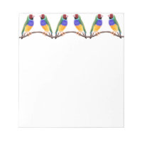 Bloc-notes coloré Gouldian Finches
