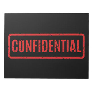 Bloc-notes confidentiel à bloc noir
