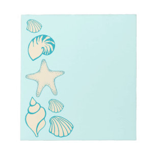 Bloc-notes Coquillage Aqua
