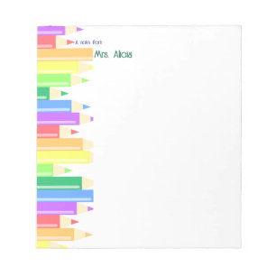 Bloc-notes crayon coloré brillant