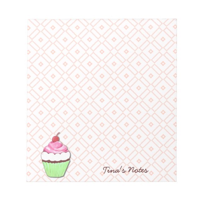 Bloc-notes Cupcake rose (Devant)