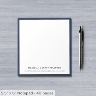 Bloc-notes d'affaires bleu et gris de la marine
