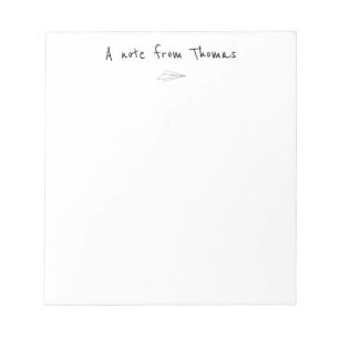 Bloc-notes d'avion en papier simple