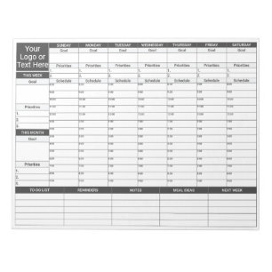 Bloc-notes de 11x8,5 pouces, planificateur/organis