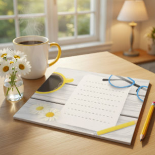Bloc-notes de 40 pages Charmant Bureau avec Café e
