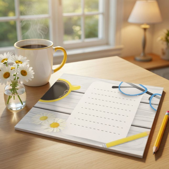 Bloc-notes de 40 pages Charmant Bureau avec Café e (Créateur téléchargé)