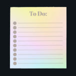 Bloc-notes de 5,5 po x 6 po - 40 pages<br><div class="desc">Beau dégradé arc-en-ciel à faire liste.</div>