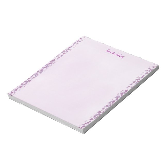 Bloc-notes de bordure pointillé Lavender (Tourné)
