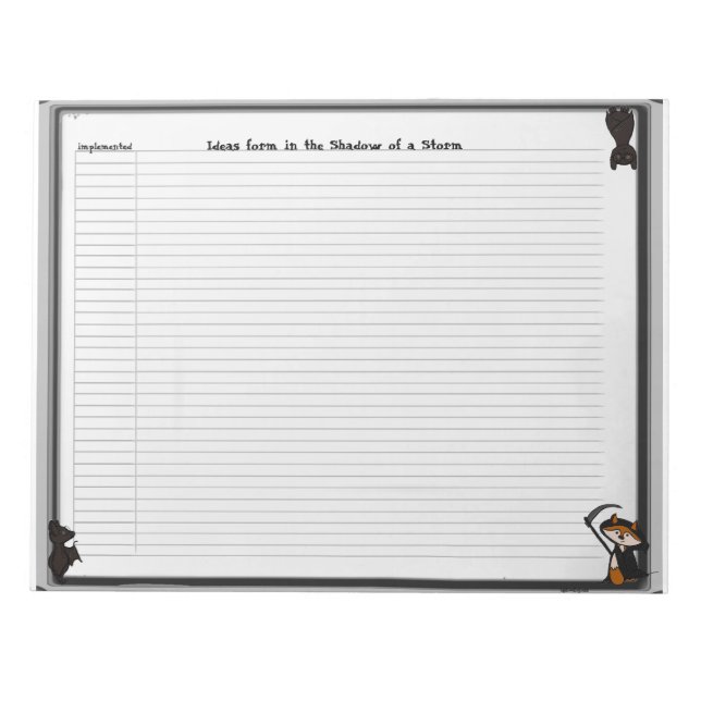 Bloc-notes de brainstorming sombre (Devant)