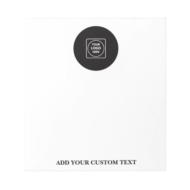 Bloc-notes de branding d'entreprise avec texte de  (Devant)