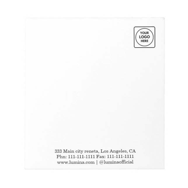 Bloc-notes de branding promotionnel avec logo d'hô (Devant)