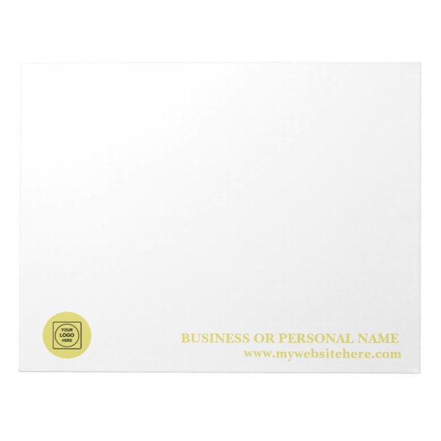 Bloc-notes de bureau à logo personnalisé pour le b (Devant)