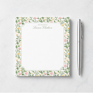 Bloc-notes de bureau floral Cottagecore