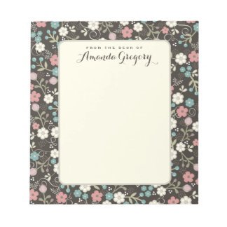 Bloc-notes de bureau personnalisé Floral Whimsy |