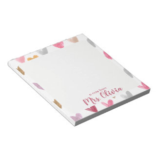 Bloc-notes de bureau personnalisé pour enseignant