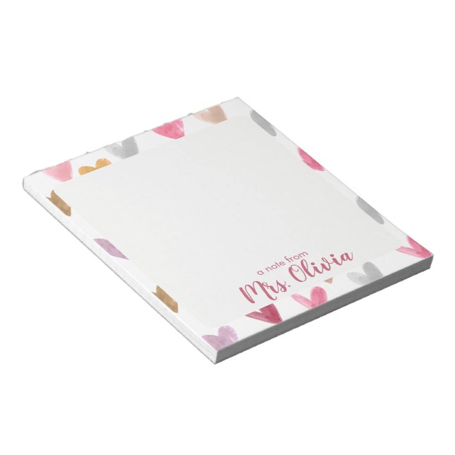 Bloc-notes de bureau personnalisé pour enseignant  (Incliné)