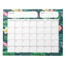 Bloc-notes de calendrier 2 du fuselage tropical