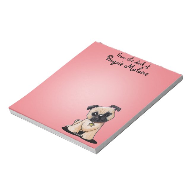 Bloc-notes de Carlin KiniArt personnalisé (Tourné)