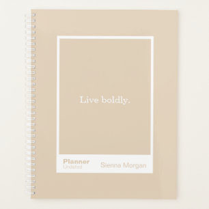 Bloc-notes de citation en kaki/beige doux Entièr