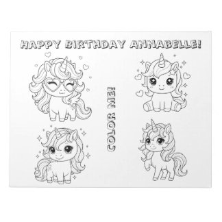 Bloc-notes de coloriage d'anniversaire – Activité 