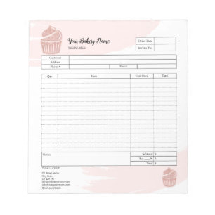 Bloc-notes de commande de mélangeur pour cupcake