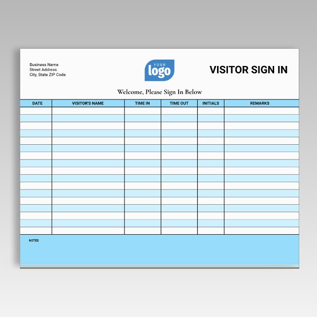 Bloc-notes de connexion pour invités et visiteurs  (Créateur téléchargé)
