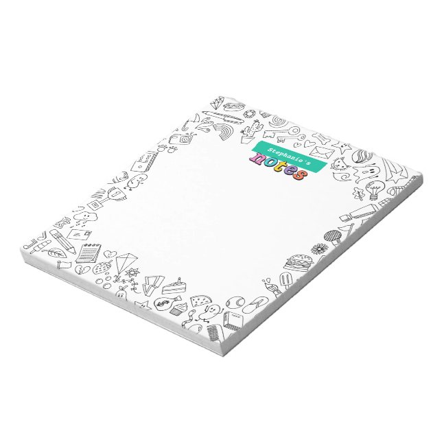 Bloc-notes de couleur cool personnalisé (Tourné)