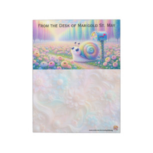 Bloc-notes de courrier escargot coloré