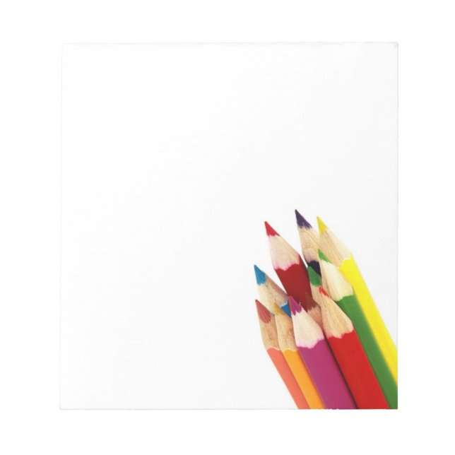 Bloc-notes de crayons colorés groupés (Devant)
