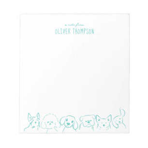 Bloc-notes de croquis d'animal de chien mignon sar