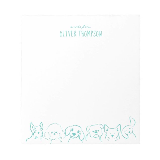 Bloc-notes de croquis d'animal de chien mignon sar (Devant)