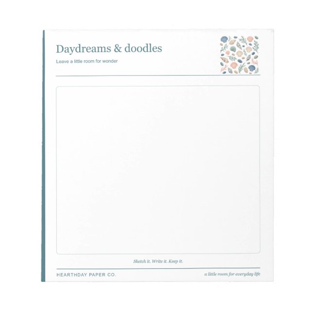 Bloc-notes de croquis et de notes Rêveries de mare (Devant)