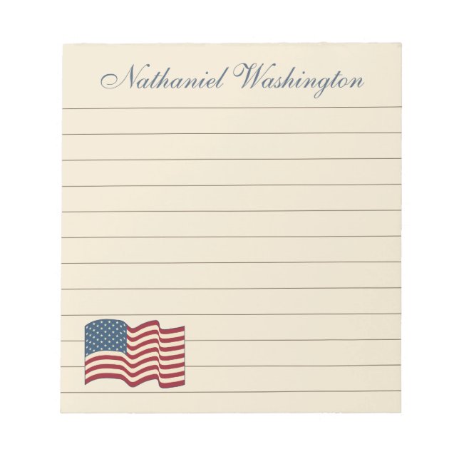 Bloc-notes de cuisine de bureau drapeau américain  (Devant)