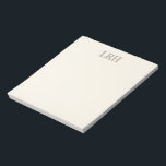 Bloc-notes de demoiselle d'honneur à monogramme mi<br><div class="desc">La touche finale parfaite pour vos cadeaux de demoiselle d'honneur. Ce bloc-notes ivoire avec un monogramme gris donne à leurs notes une touche personnelle pour une présentation élégante et personnelle.</div>