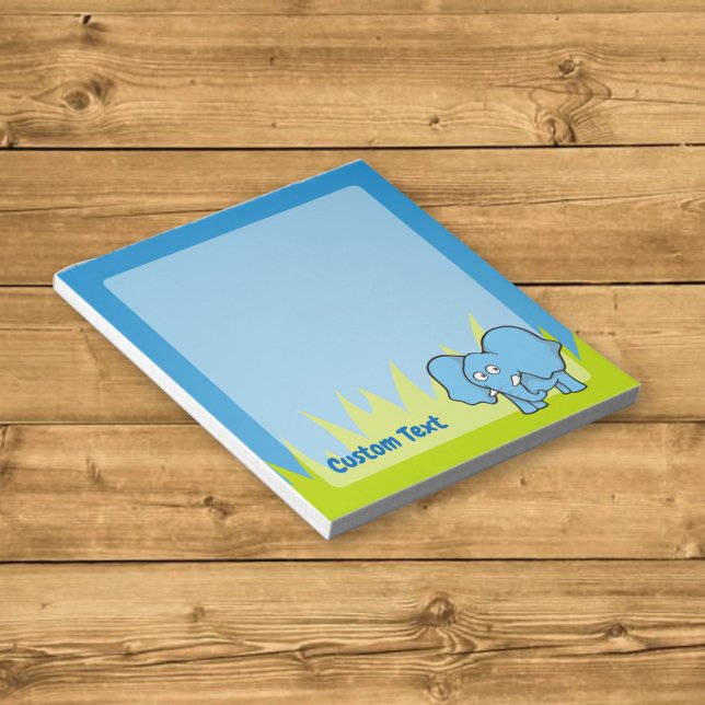Bloc-notes de dessin animé éléphant bleu (Créateur téléchargé)