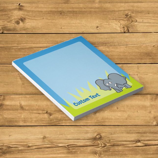 Bloc-notes de dessin animé éléphant gris (Créateur téléchargé)