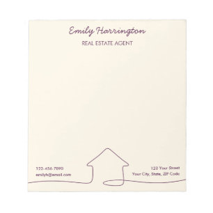 Bloc-notes de dessins au trait Agent immobilier pr