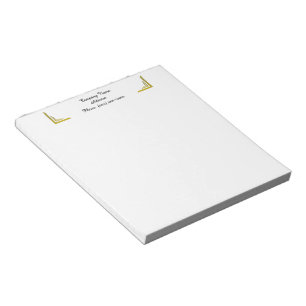 Bloc-notes de entreprise à coin doré personnalisé