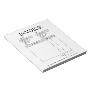 Bloc-notes de facture commerciale personnalisée