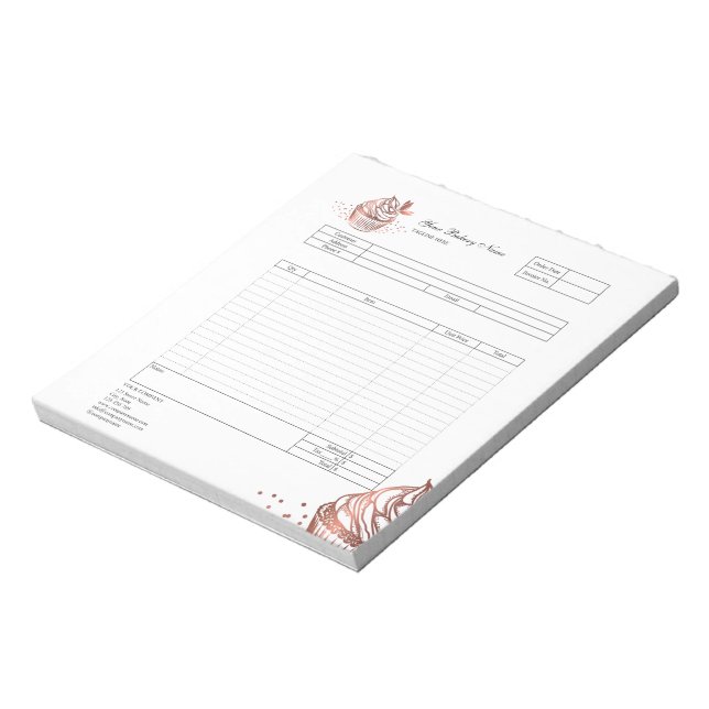 Bloc-notes de facture de formulaire de commande de (Tourné)