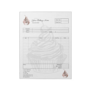 Bloc-notes de facture de formulaire de commande de