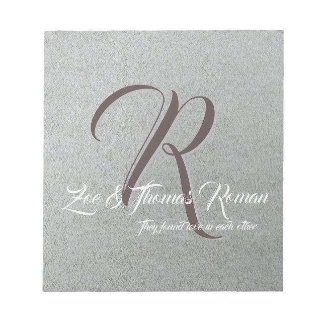 Bloc-notes de famille monographique (Devant)