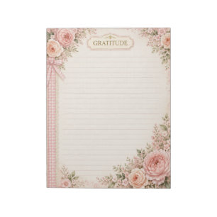 Bloc-notes de gratitude florale