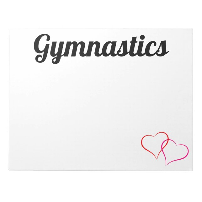 Bloc-notes de gymnastique avec coeur (Devant)
