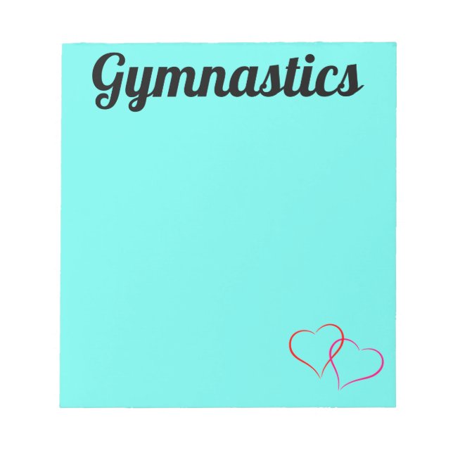 Bloc-notes de gymnastique avec coeur (Devant)