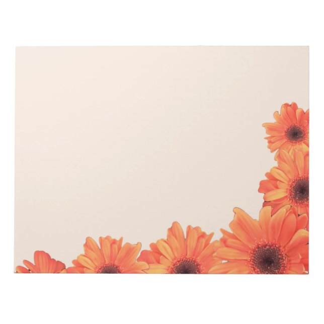 Bloc-notes de jolies marguerites orange (Devant)